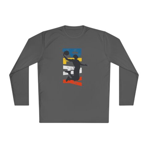 Unisex Lightweight Long Sleeve Tee – Basketball Dunk Design