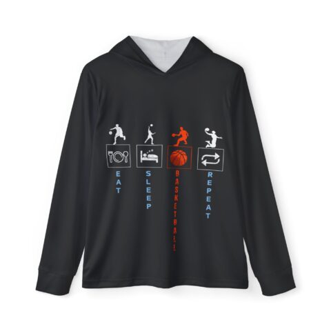 Basketball Warmup Hoodie - Eat Sleep Basketball Repeat Design