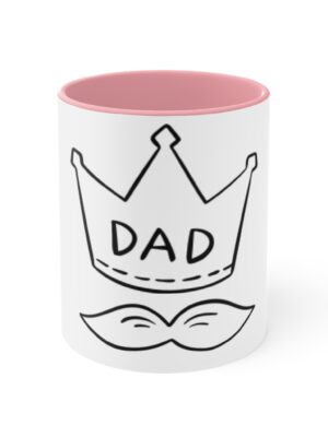 Dad Crown Accent Mug, Funny Coffee Cup for Father's Day, Gift for Dad, Unique Dad Mug, Dad Appreciation Gift