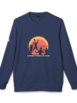 Adidas Unisex Crewneck Sweatshirt - 'Consider Yourself Blocked' Volleyball Design