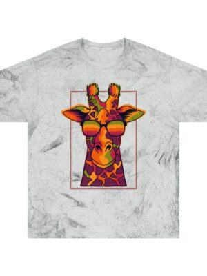 Colorful Giraffe Graphic T-Shirt - Unisex Casual Wear